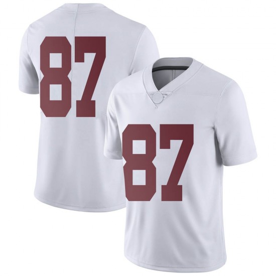 Alabama Crimson Tide Men's Caden Clark #87 No Name White NCAA Nike Authentic Stitched College Football Jersey FR16H27OP